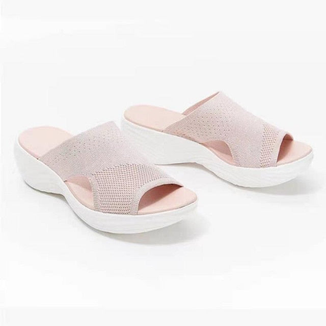 Vienna Comfort™️ Open Mesh FlipFlop-sandalen met dikke zool