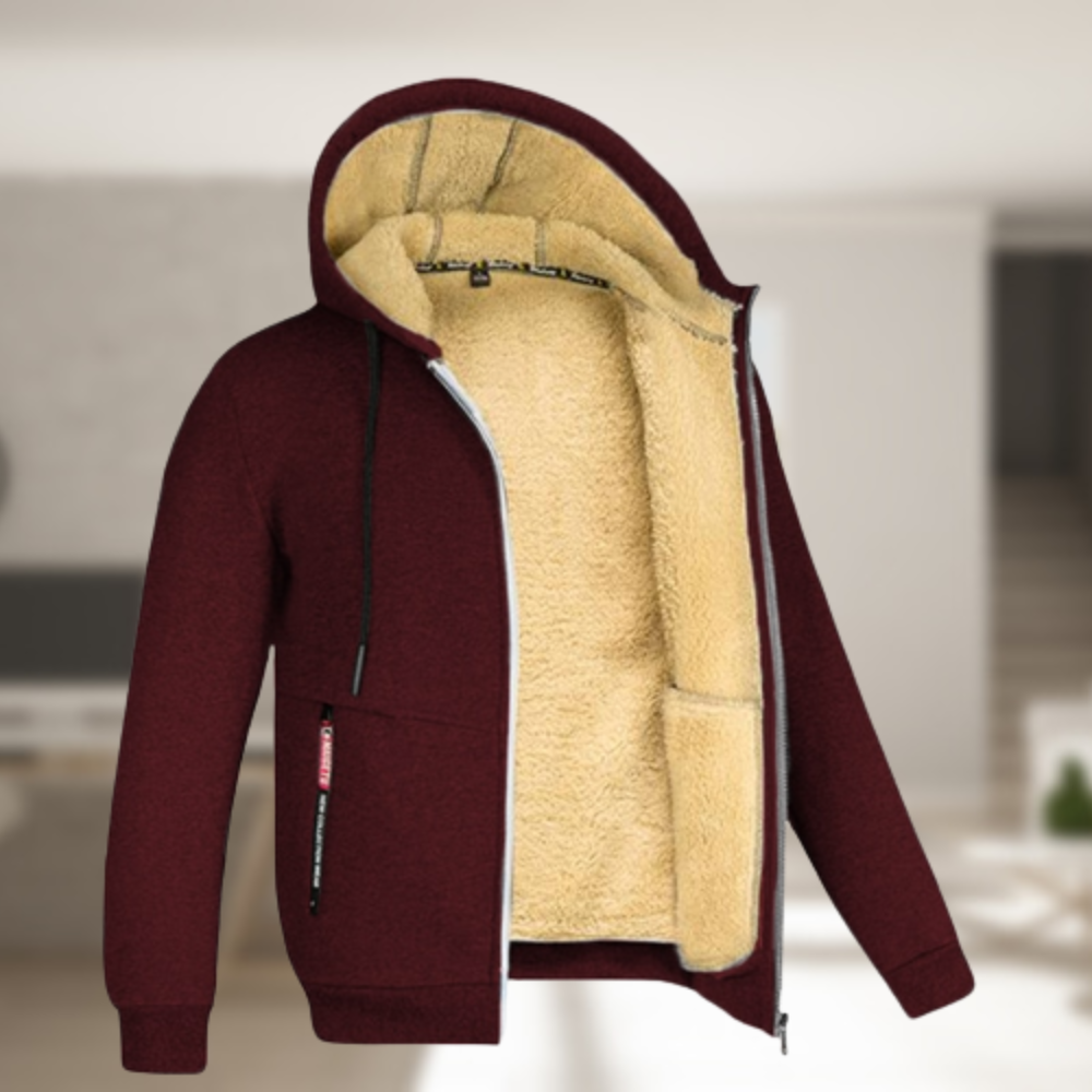 Sadi™ - Casual heren winterjas met capuchon en fleece