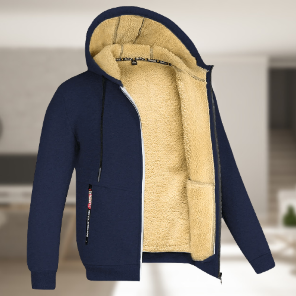 Sadi™ - Casual heren winterjas met capuchon en fleece