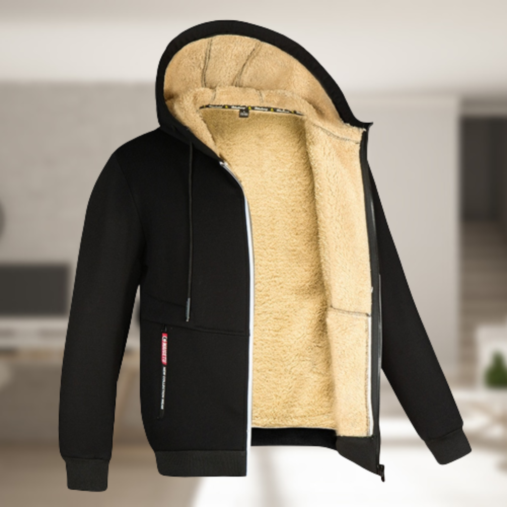 Sadi™ - Casual heren winterjas met capuchon en fleece