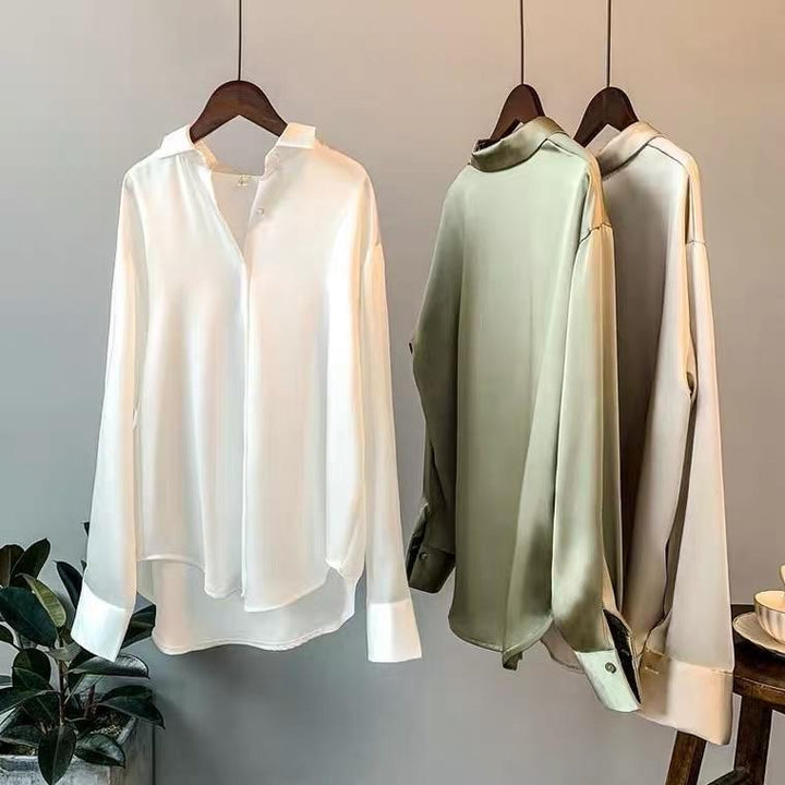 L'Aurablend Lotus™ Satijnen Blouse