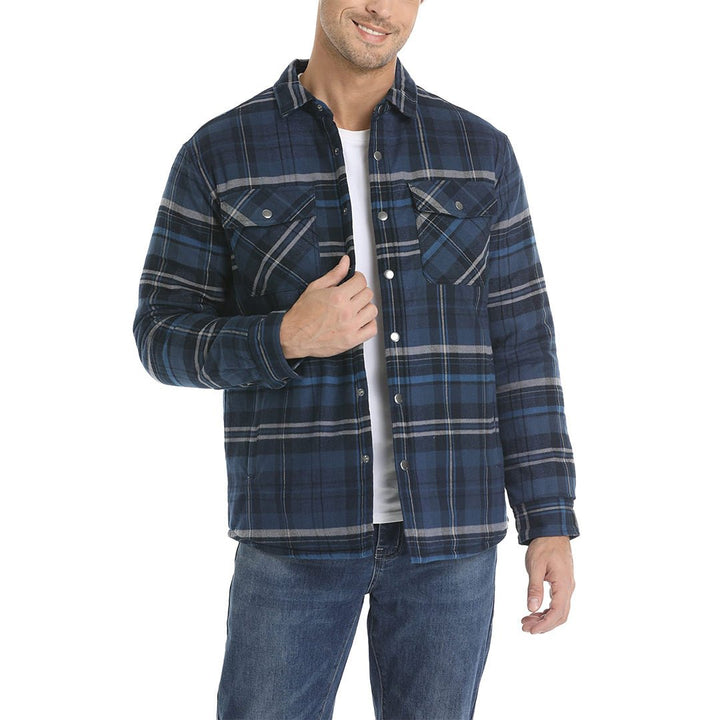 Ricoh™ - Herenshirt met lange mouwen, flanel en knoopsluiting