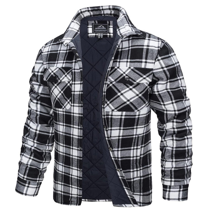 Ricoh™ - Herenshirt met lange mouwen, flanel en knoopsluiting