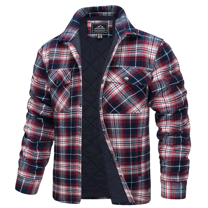 Ricoh™ - Herenshirt met lange mouwen, flanel en knoopsluiting