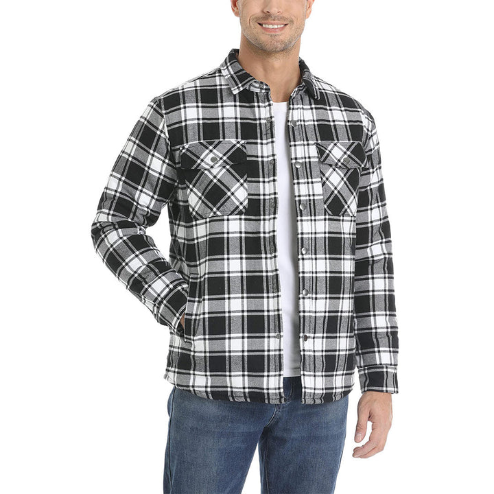 Ricoh™ - Herenshirt met lange mouwen, flanel en knoopsluiting